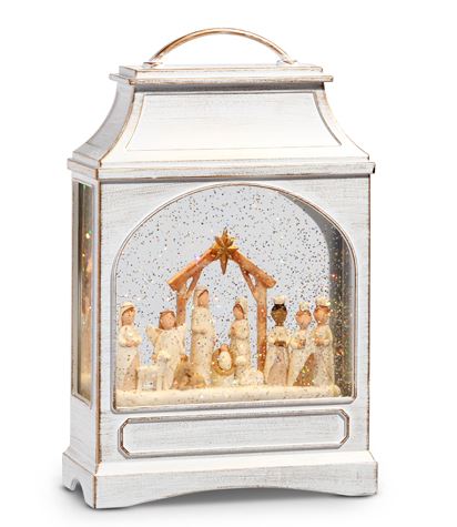 11" Nativity Lighted Musical Water Lantern RAZ Imports