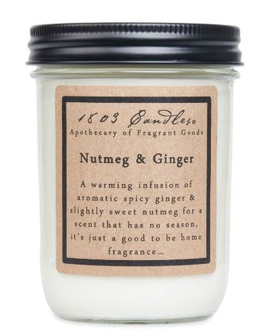 Nutmeg & Ginger-14oz Jar Candle 1803 Candles