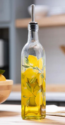Coastal Citrus Glass Oil Bottle Evergreen Enterprises