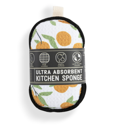 Absorbent Sponges Citrus Orange Demdaco