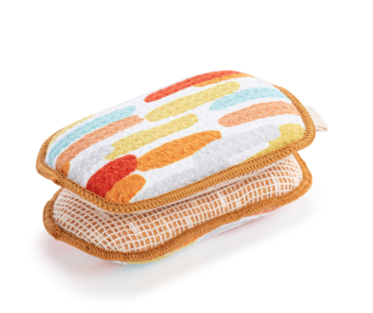 Absorbent Sponges Orange Lines Demdaco