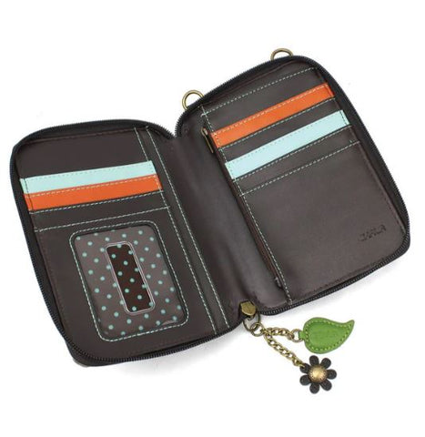 Wallet Crossbody - Owl A - taupe Chala Handbags