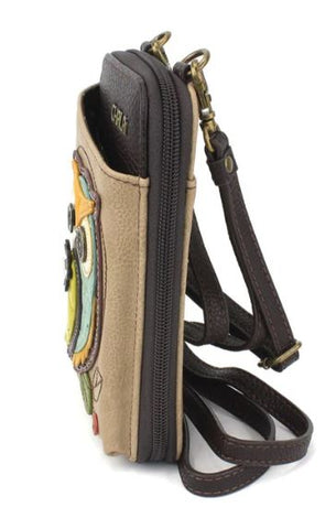 Wallet Crossbody - Owl A - taupe Chala Handbags