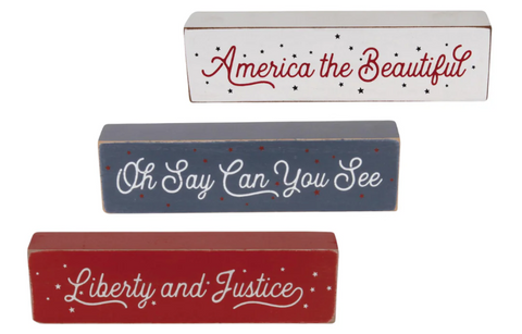 Patriotic Block Decor Transpac