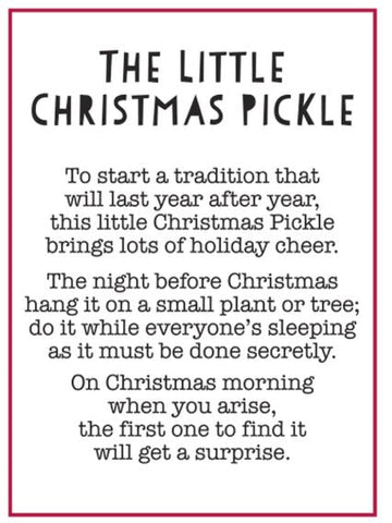 The Little Christmas Pickle Ornament Charm Ganz