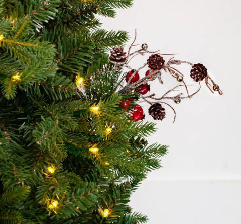 11"ICED PINE BUSH WITH BERRY Allstate Floral