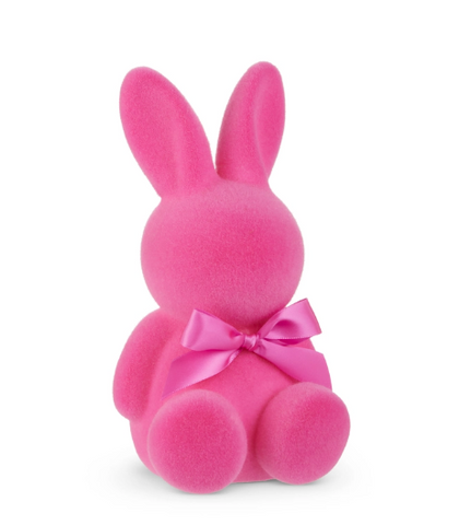 8" Pink Flocked Bunny RAZ Imports
