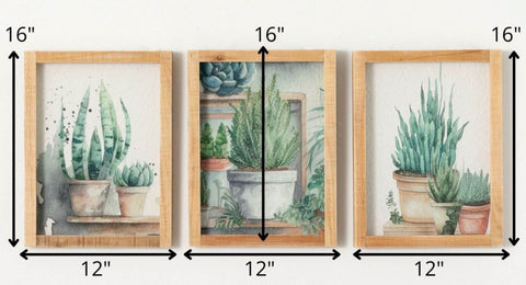 PLANT WALL ART 16"H