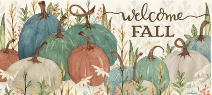 Welcome Fall Pumpkins Sassafras Switch Mat Evergreen Enterprises