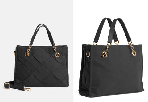 Coco + Carmen Belle Quilted Tote - Black TGB Brands