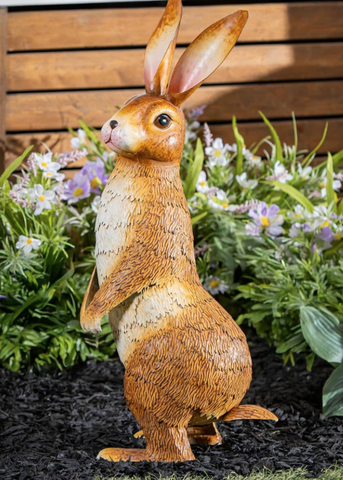 Realistic Bunny Metal Garden Statue, 25"H Evergreen Enterprises