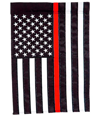 Thin Red Line Garden Applique Flag Evergreen Enterprises