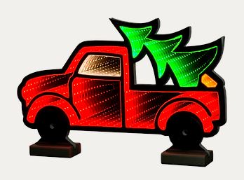 15.5" RED TRUCK INFINITY LIGHT TT Christmas Tradition