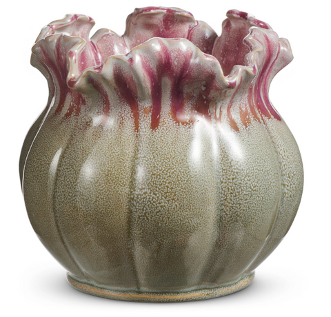 7.25" Pink Ruffle Planter RAZ Imports