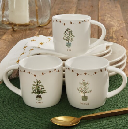 Rustic Christmas Peace Mug Park Designs