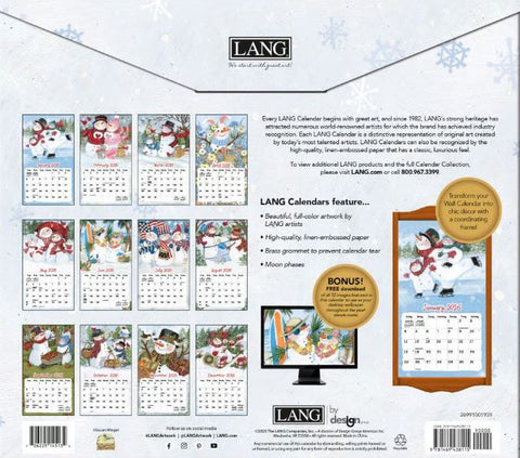 SAM SNOWMAN-2026 LANG WALL CALENDAR Lang Companies, Inc