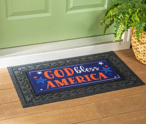 Patriotic God Bless America Sassafras Mat Evergreen Enterprises