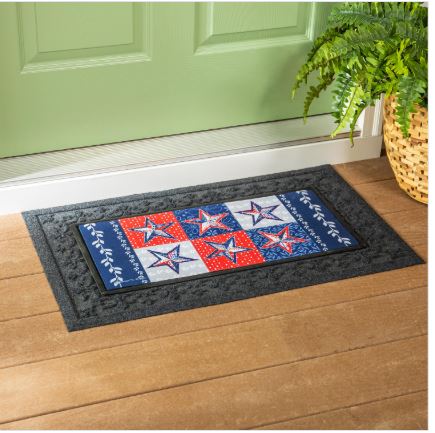 Red, White, and Blue Stars Sassafras Switch Mat Evergreen Enterprises