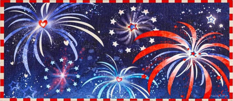 Independence Day Fireworks Sassafras Switch Mat Evergreen Enterprises
