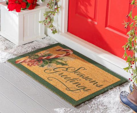 Season's Greetings, Coir Mat, 24"x36 Evergreen Enterprises