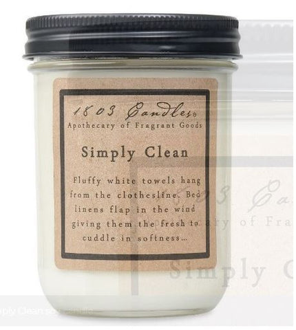 Simply Clean-14oz Jar Candle 1803 Candles