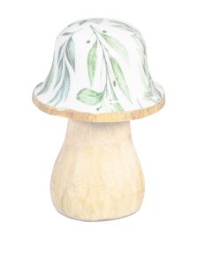 Olive Oasis Mushroom Wood Table Décor Set Evergreen Enterprises