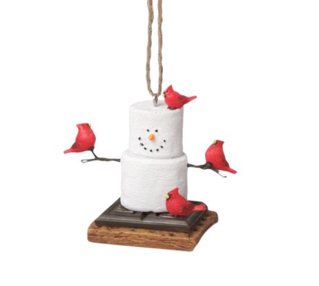 S'MORE CARDINAL ORN RESIN Ganz