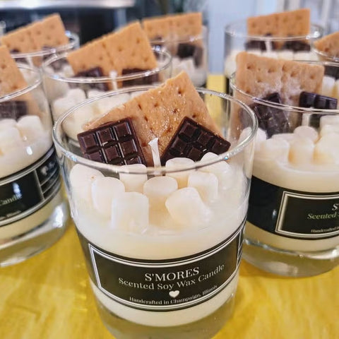 8 oz S'Mores Soy Wax Candle Fire Doll Studio