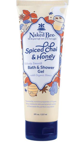 8 oz Spiced Chai Shower Gel The Naked Bee