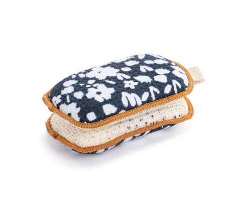 Absorbent Sponges Navy Floral Demdaco