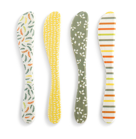 Warm Tones Melamine Spreaders Set of 4 Demdaco