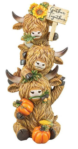 HARVEST HIGHLAND COW STACKER Hanna's Handiworks, LLC