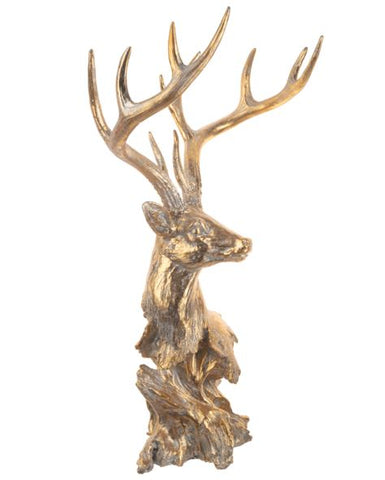 OVERSIZED STAG HEAD FIG RESIN Ganz