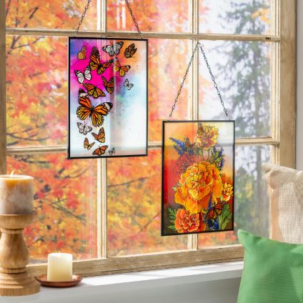Mariposa Melody Stained Glass Wall Décor Treehouse Gift Home