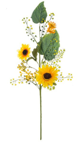 SUNFLOWER SPRAY POLYESTER Ganz