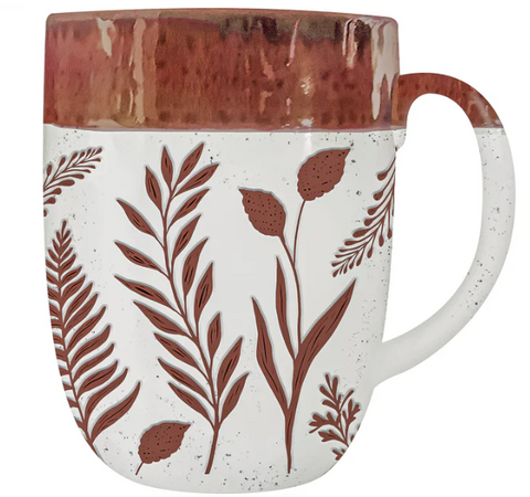 Pollinator Garden Coffee Cup Ceramic Artisanal Evergreen Enterprises