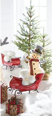 20.5" Flocked Tinsel Lighted Snowman RAZ Imports