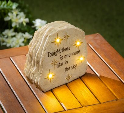 Solar Sentimental Memorial Garden Statue, Evergreen Enterprises