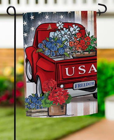USA Truck Suede Garden Flag Evergreen Enterprises