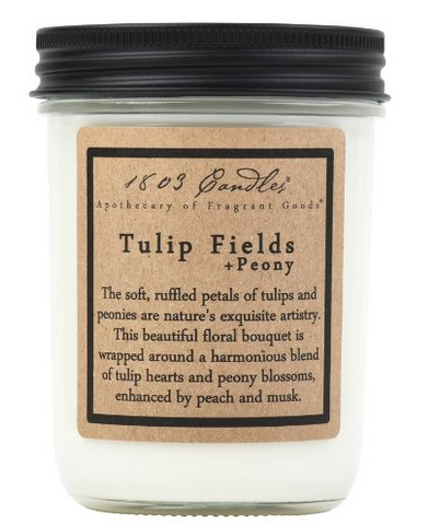 Tulip Fields + Peony-14oz Jar Candle 1803 Candles
