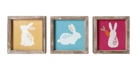 Wood Bunny Signs Transpac