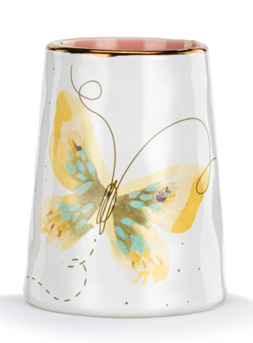 Yellow & Blue Butterfly Picked For You Vase Demdaco