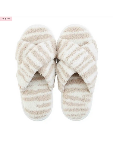zebra chenille slipper Mud Pie