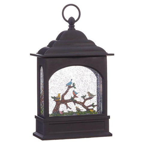 11 " BIRDS ON BRANCH LIGHTED WATER LANTERN - Treehouse Gift & Home