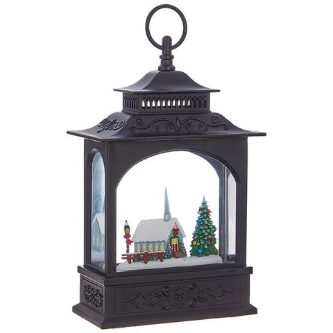 11" Church Lighted Water Lantern - Treehouse Gift & Home