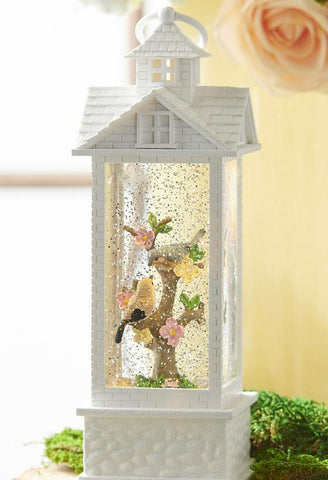 11.75 " BIRDS IN LIGHTED WATER GAZEBO - Treehouse Gift & Home