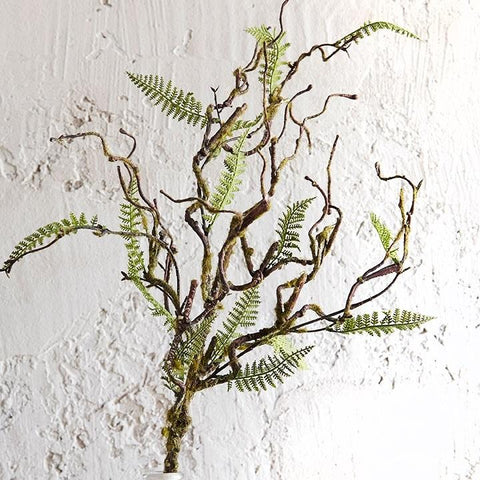Moss Wall Art with Ferns 40 X 18