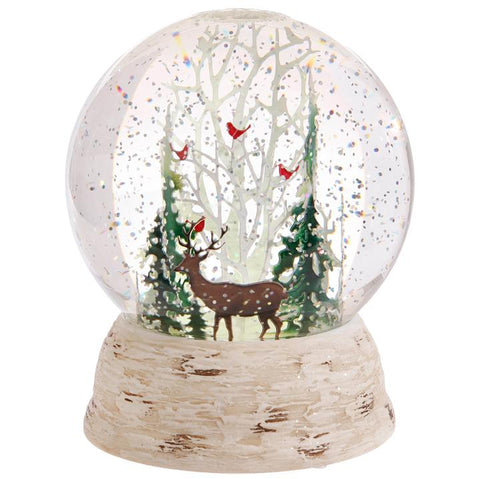 5.75" Led Lit Forest Waterglobe - Treehouse Gift & Home