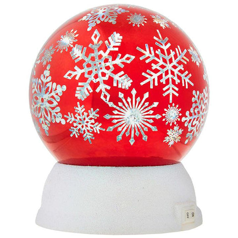 5.75" SNOWFLAKE LIGHTED GLOBE - Treehouse Gift & Home