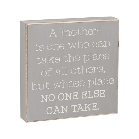 A Mother Gray Box Sign - Treehouse Gift & Home